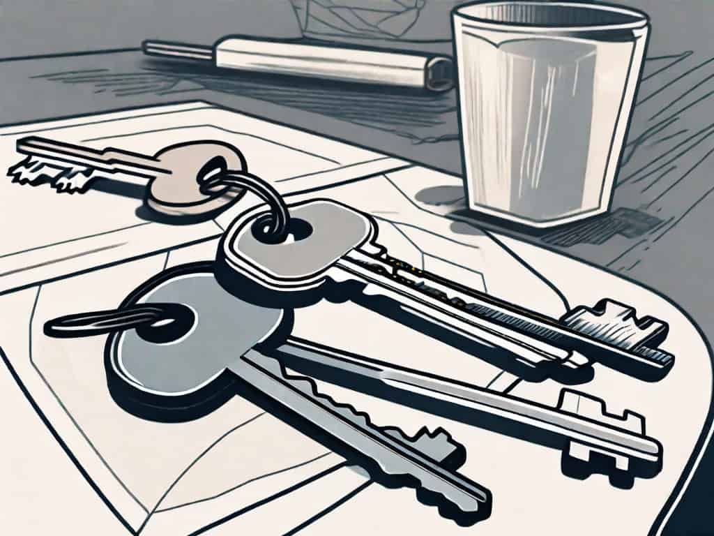 A set of keys on a table