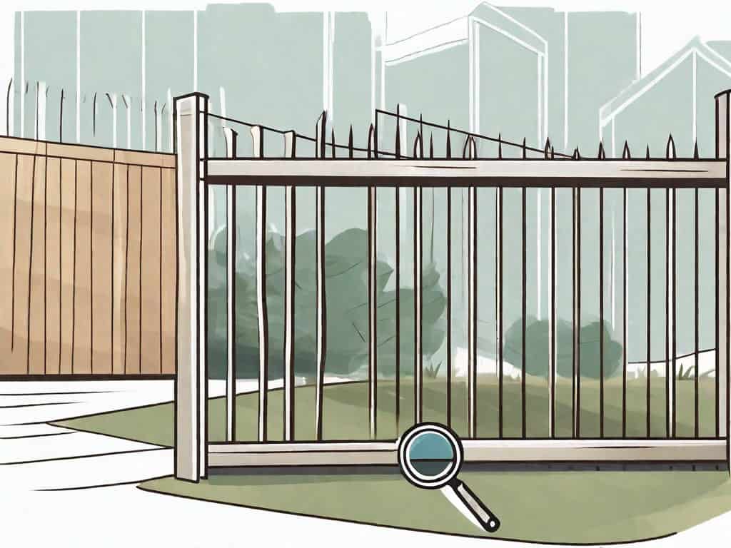 A fence company's showroom displaying various types of fences