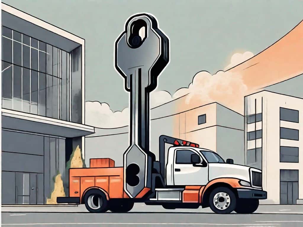 A tow truck with a large