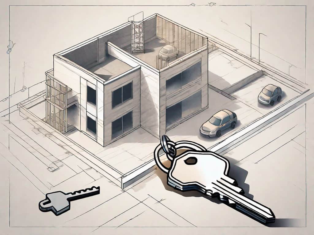 A residential construction site with a for sale sign