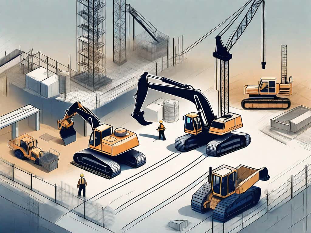 A construction site with heavy machinery