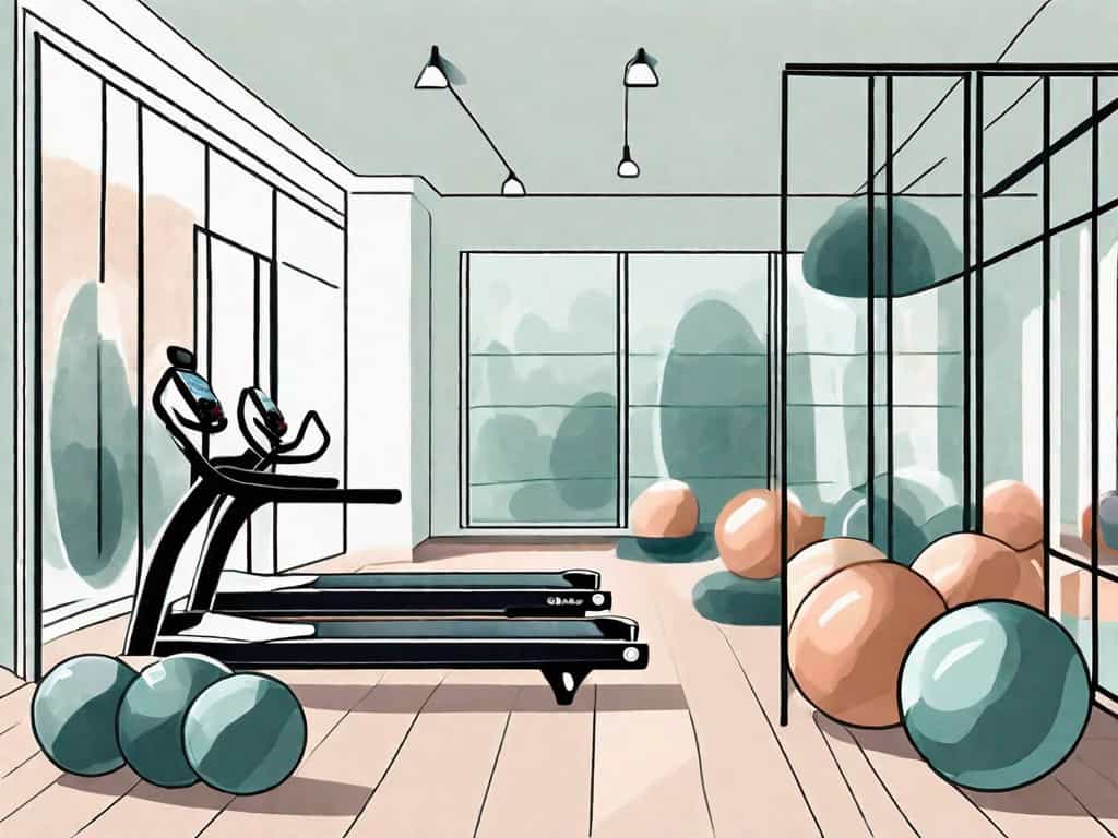 A pilates studio with pilates equipment such as reformers