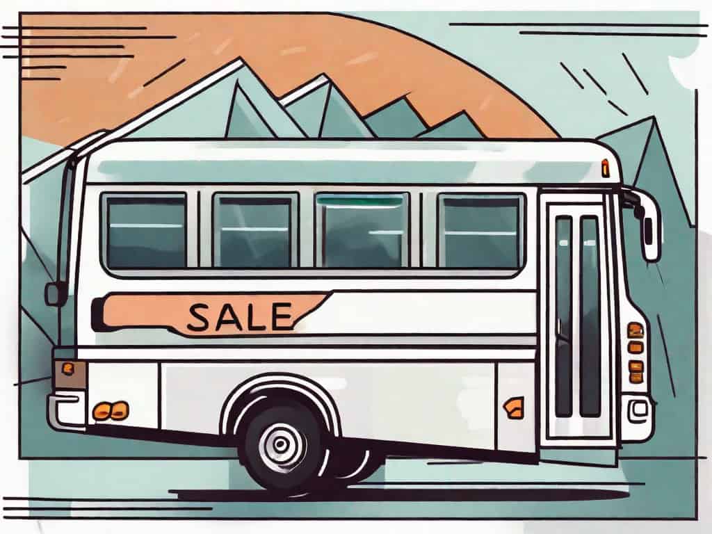 A charter bus with a large