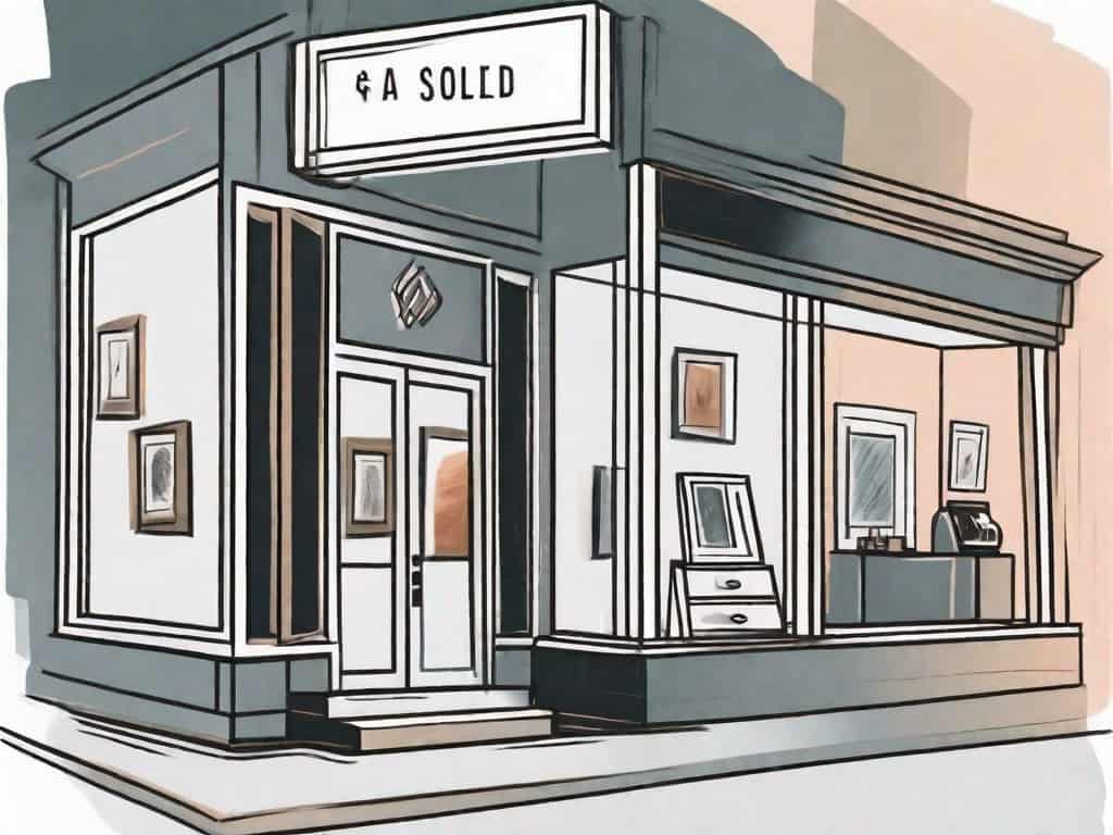 An elegant art gallery with various paintings and sculptures