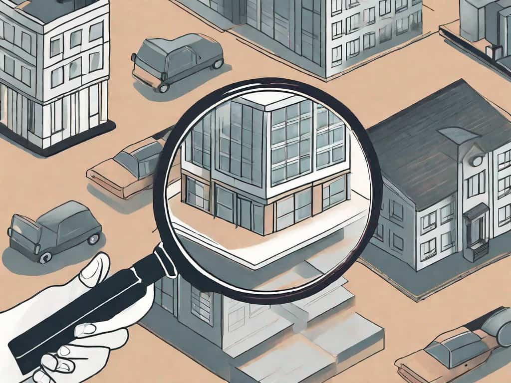 A magnifying glass hovering over a set of keys