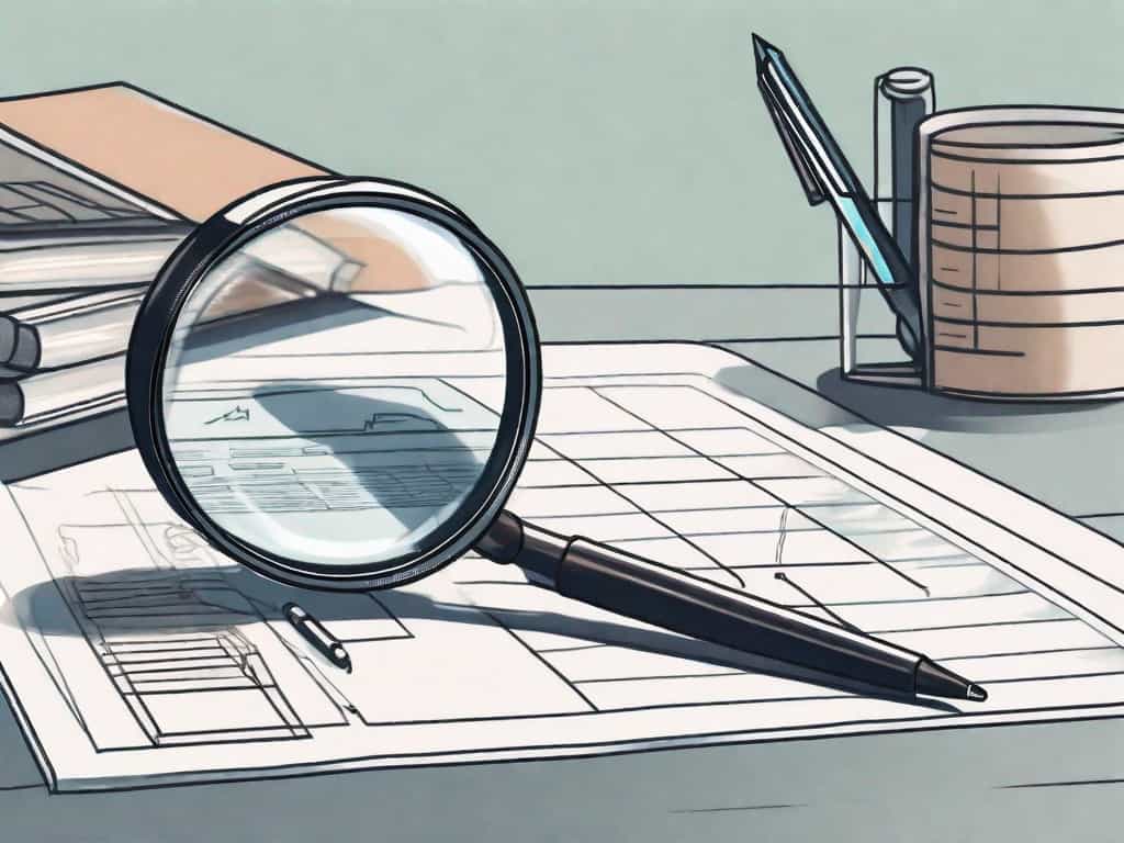 A magnifying glass hovering over a model of a real estate consulting firm