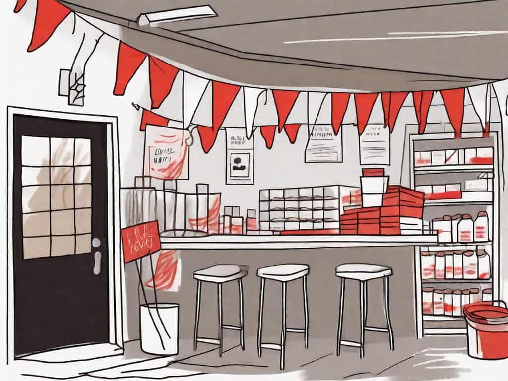 An artisan craft shop with a few visible red flags