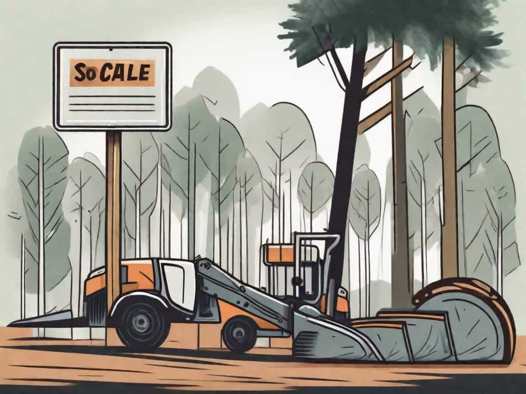 A tree cutting business scene