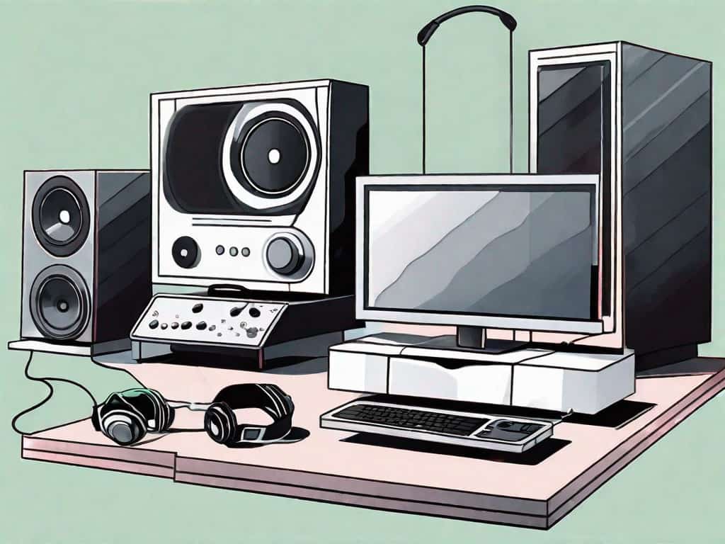 A variety of consumer electronics like a smartphone
