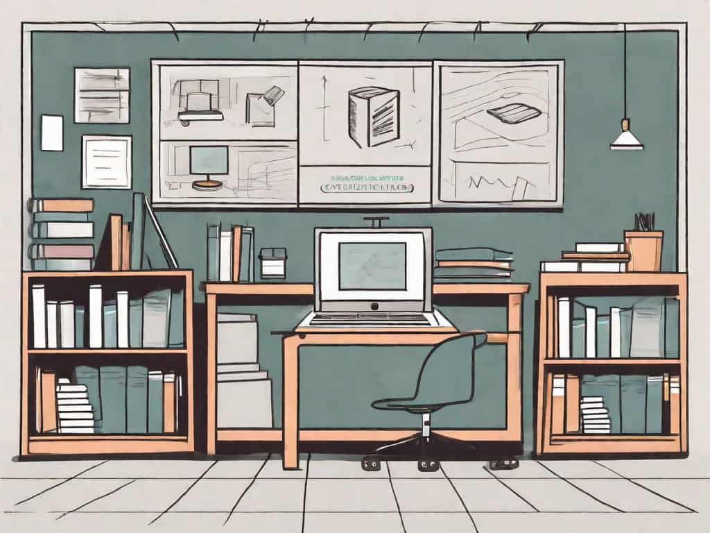 A tutoring center with various educational tools like books