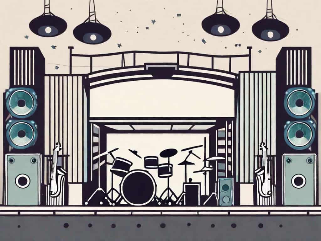 A music venue with a 'for sale' sign