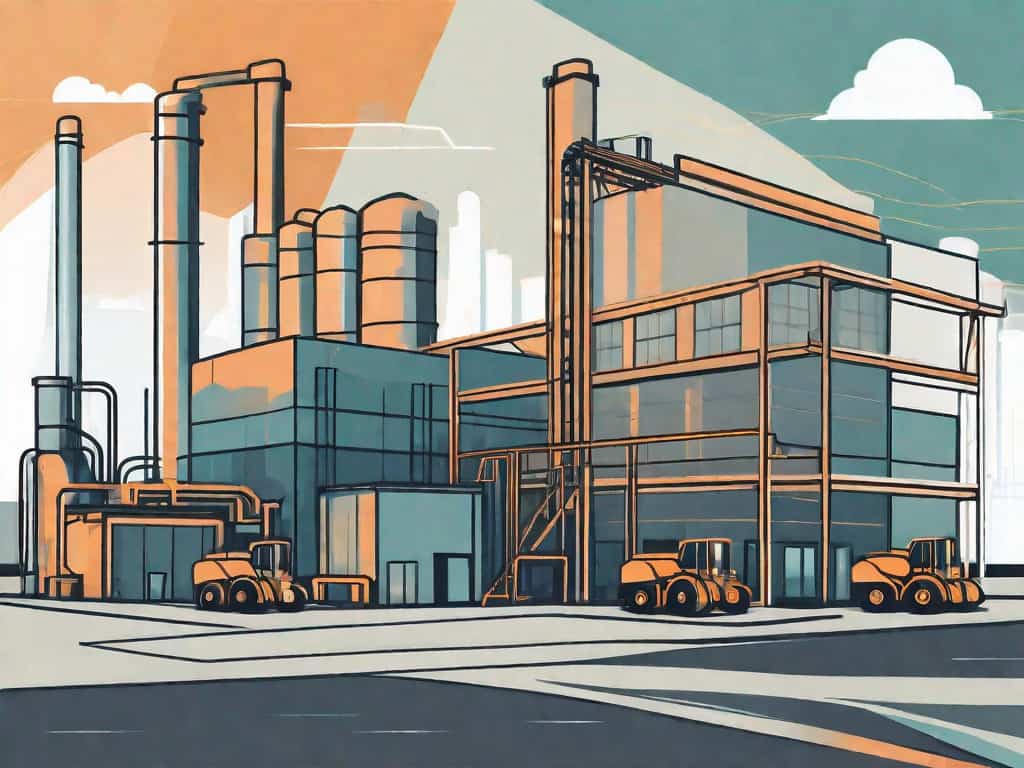 An industrial firm with various sections like manufacturing units