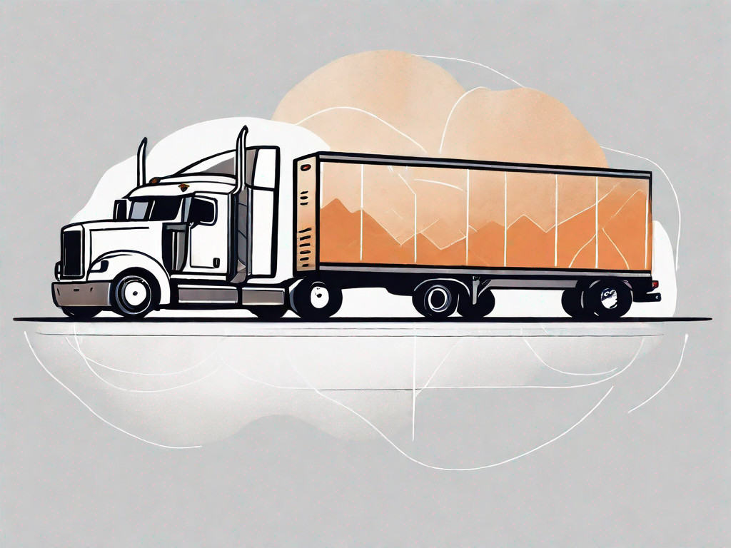 A semi-truck on an open road