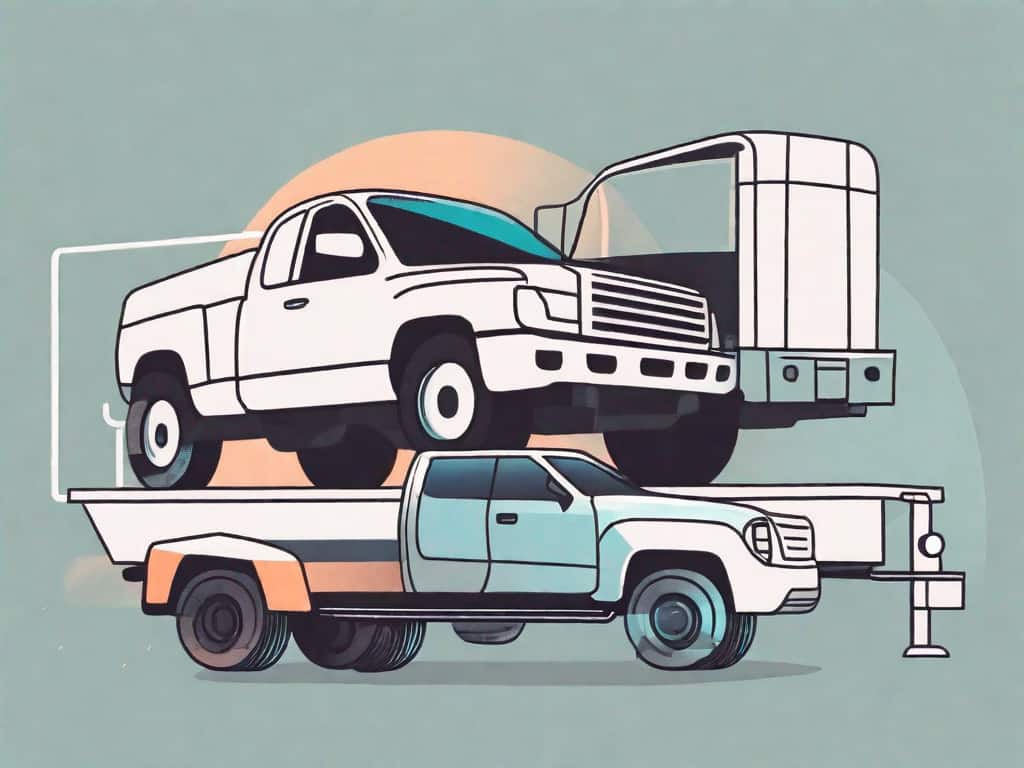 A car and a truck from a rental company