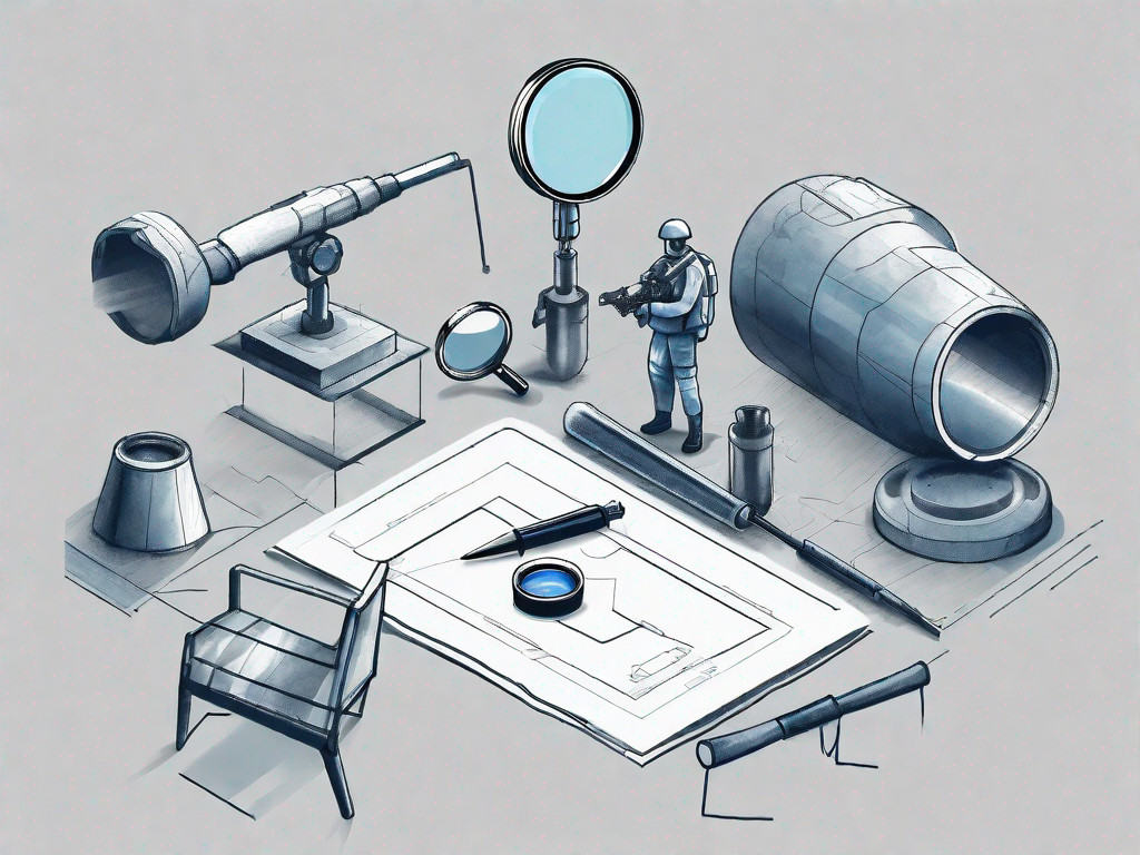 A defense contracting firm with elements like military equipment
