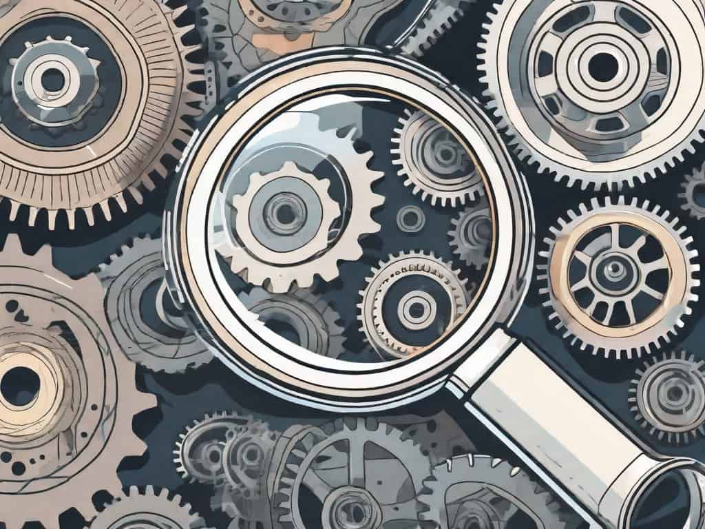A variety of auto parts like gears