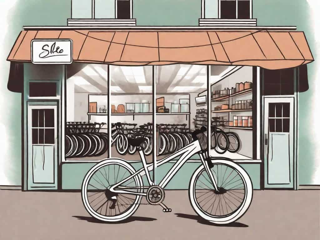 A bike shop with a variety of bicycles displayed