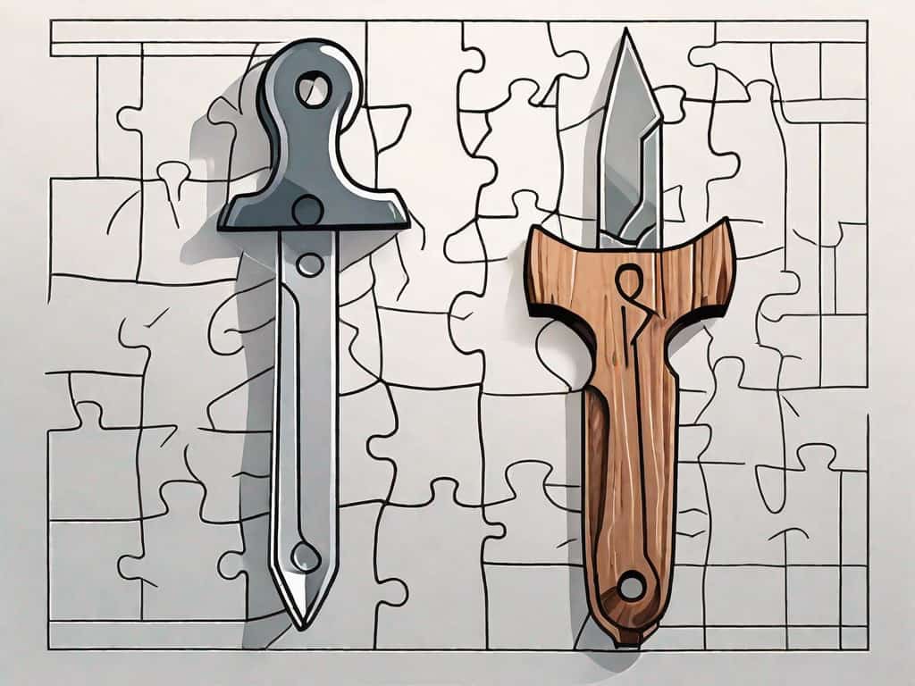 Two distinct puzzle pieces