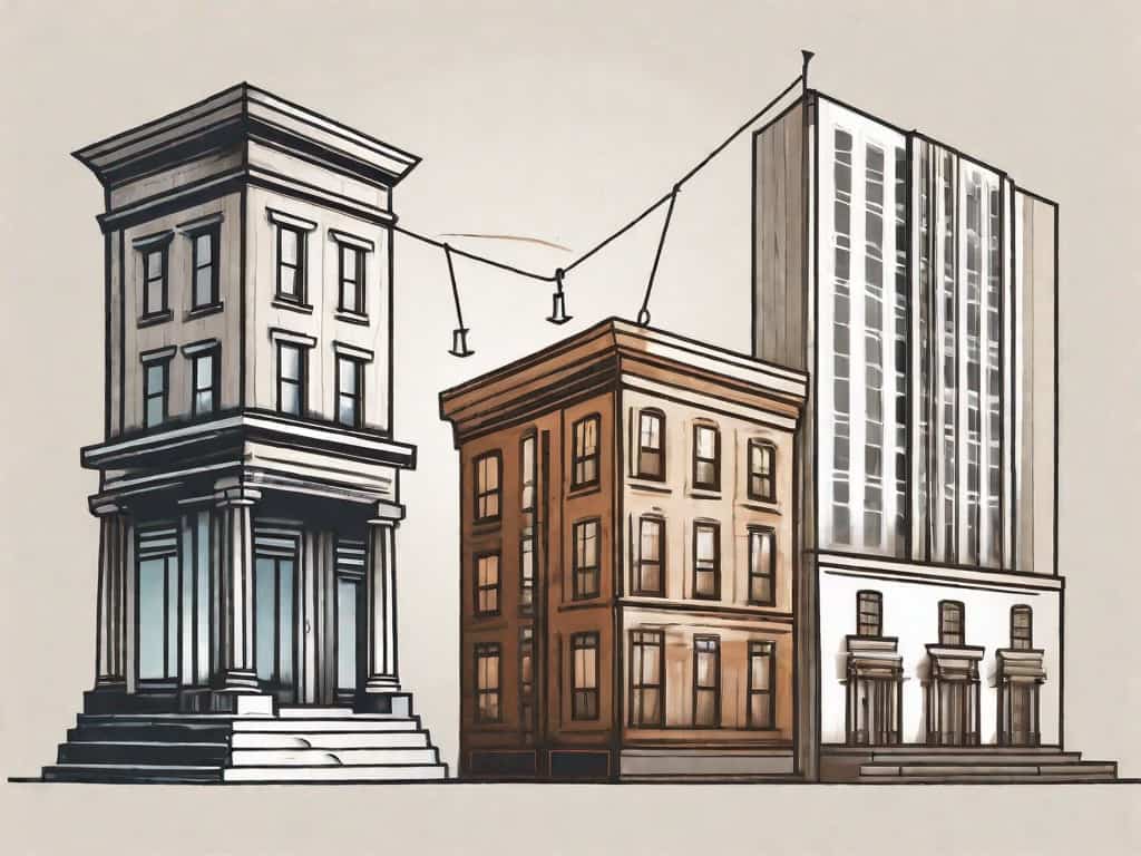 Two contrasting buildings