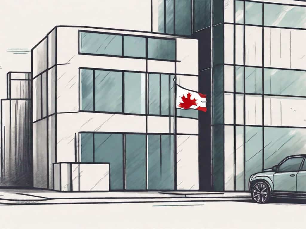 Two buildings representing different businesses