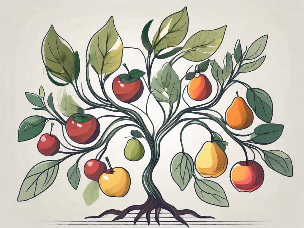 A growing plant with multiple branches