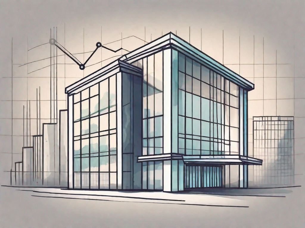 A business building with a 'for sale' sign in front