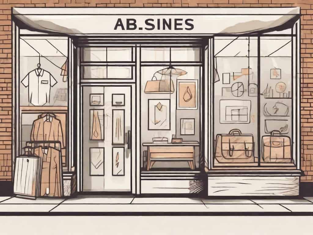 A business storefront with a 'sold' sign hanging on it