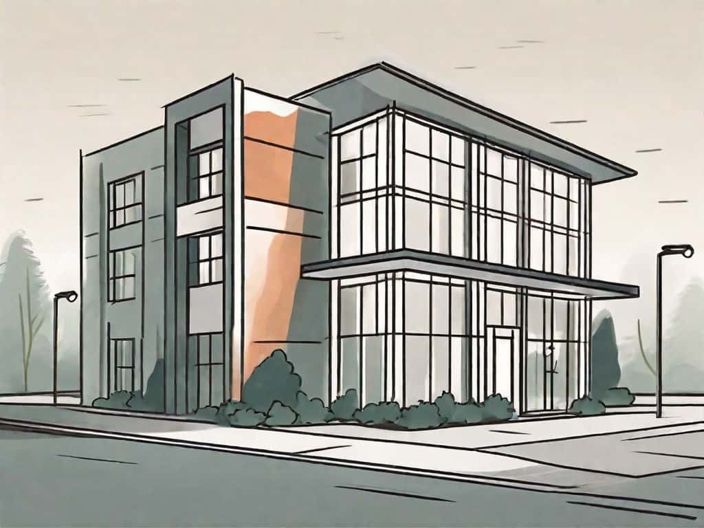 A sold business building with a sold sign on it