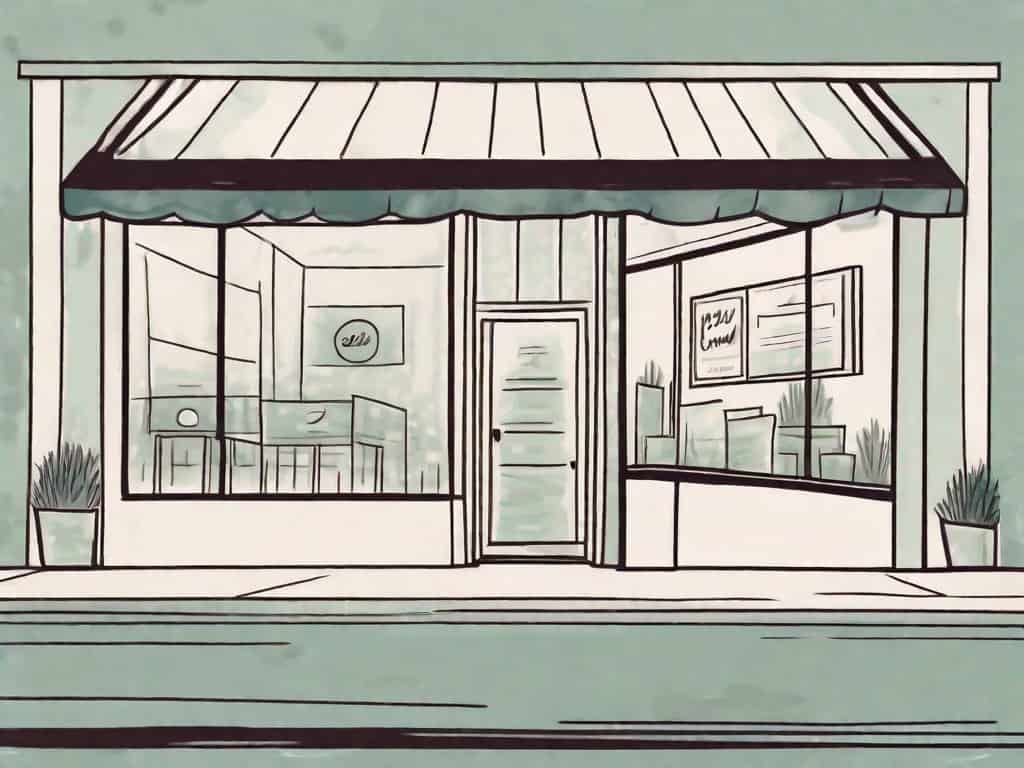 A business storefront with a sold sign hanging on it