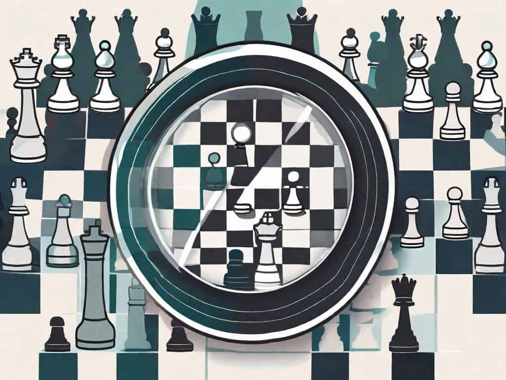 A chess board with various pieces