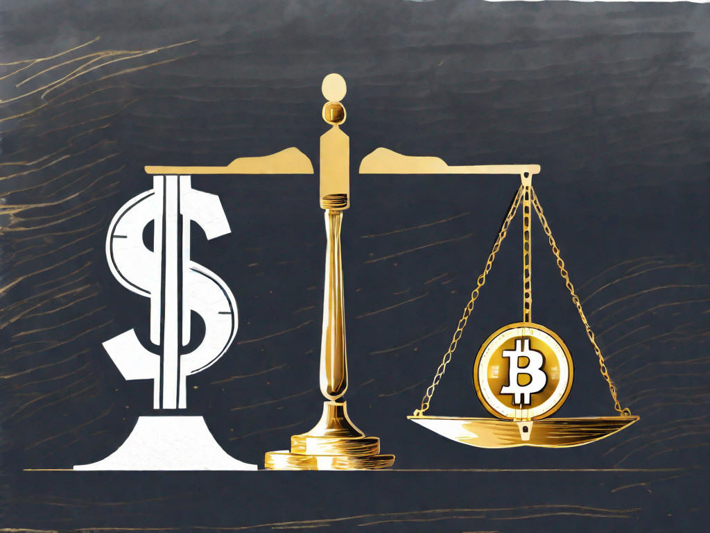 A scale balancing a golden dollar sign and a silhouette of the state of california
